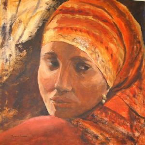 "Girl with Red Headscarf"