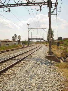 "Kliptown, Soweto: railway bend"