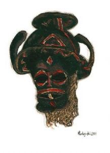 "African mask 2 (set of 2)"