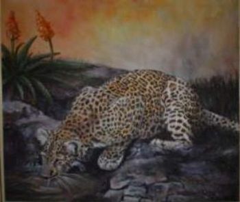 "Leopard on the Rocks"