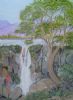 "Waterfall and Tree"
