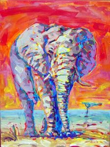 "Sunset elephant"