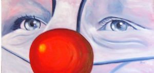 "The Thoughtful Clown's Eyes"