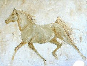 "Sienna horse running"