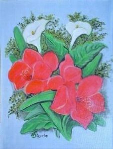 "Amaryllas and Arum Lilies"