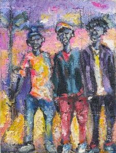 "3 Figures in Landscape "