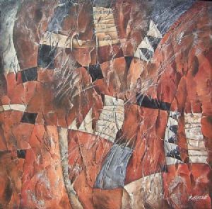 "Patterns in Stone 2 - Abstract Painting"
