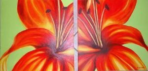 "Orange Bloom (Dyptich)"