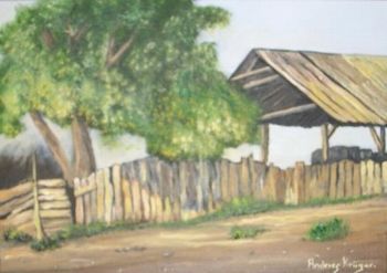 "Old Barn and Fence"