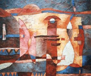 "The Tribesman Abstract Painting"
