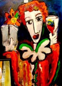 "Wine Snob - oil Print"