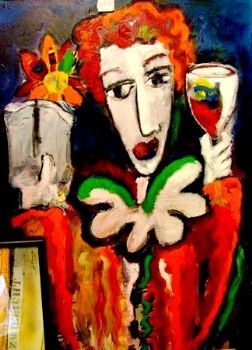 "Wine Snob - oil Print"