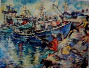 "Kalk Bay Harbour Scene"