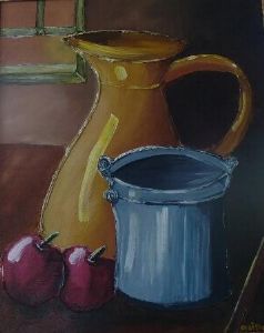 "On the kitchen table"