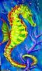 "sea horse with coral"