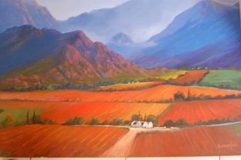 "Autumn Wine landscape in the Cape"