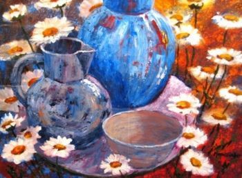 "Vases in Garden"