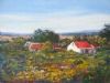 "Red Roofs and Veld Flowers"