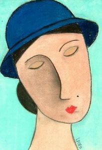 "Lady With Blue Hat"