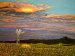 "Sunset on Farm"