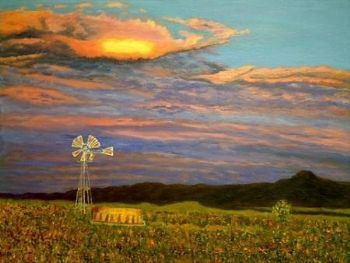 "Sunset on Farm"