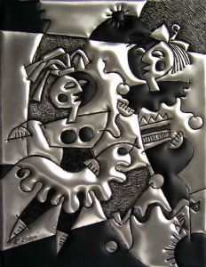 "Ballerina & Juggler 2 in Metal"