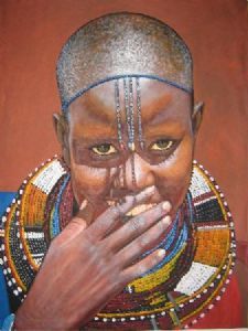 "Blushing Maasai Bride"