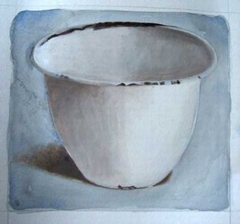"White Enamel Bowl"