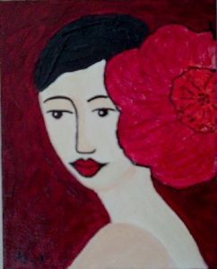 "Lady with Flower I"