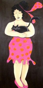 "Fat Olga with kitty"