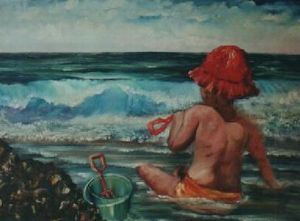 "Boy at the Beach-Seuntjie by Die See"