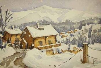 "Snow Capped Cabins"