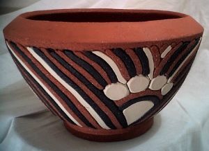 "3 Clay Handmade Bowl"