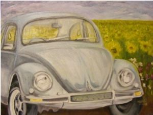 "Beetle in the Sunflower Field"