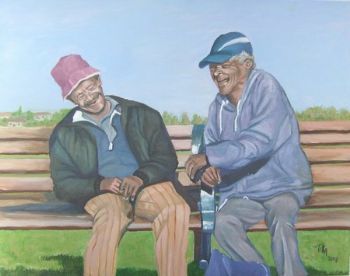 "Friends Sharing a Joke"