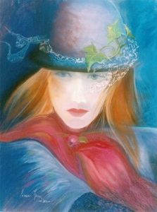 "Red Scarf and Lace"