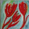 "Three Red Tulips"