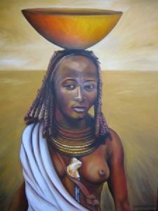 "Himba Woman With Bowl"