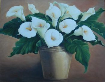 "Arum Lilies in Bucket"