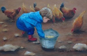 "Feeding chicken"