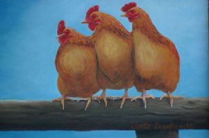 "Chicken Sitting Together"
