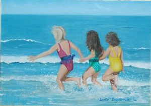 "Girls Playing in the Sea"