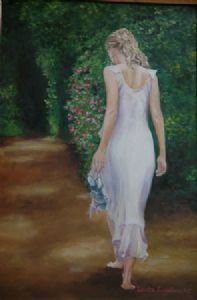 "Lady in white dress"