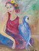 "Young Woman With Blue Bird"