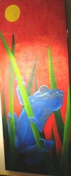 "Frog under a blood red sky"