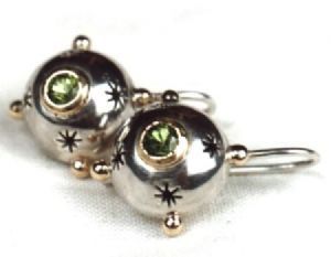 "Peridot Star Earrings"