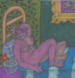 "reclining a bit"