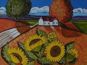 "Sunflower Landscape"