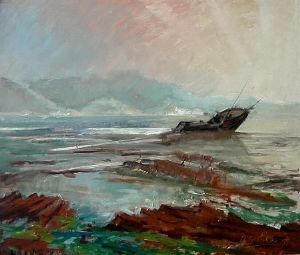 "Shipwreck Painted on Robben Island"
