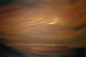 "Red Sky Gold Horizons"